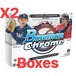 2x 2025 Bowman Chrome Hobby Box Live Rips Random Teams!!!
