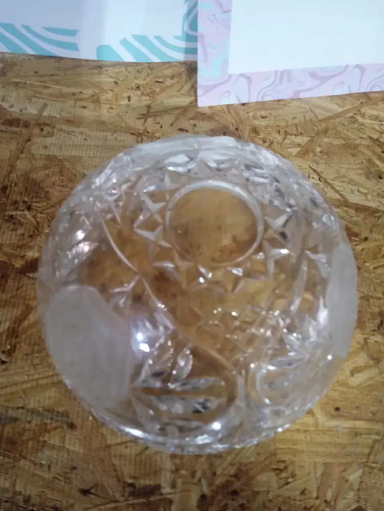 Vintage Pressed Glass Floral Bowl