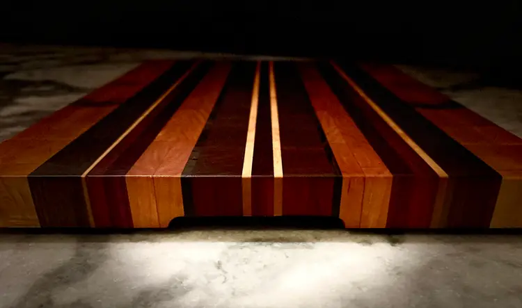 End-grain, multi species butcher block cutting board