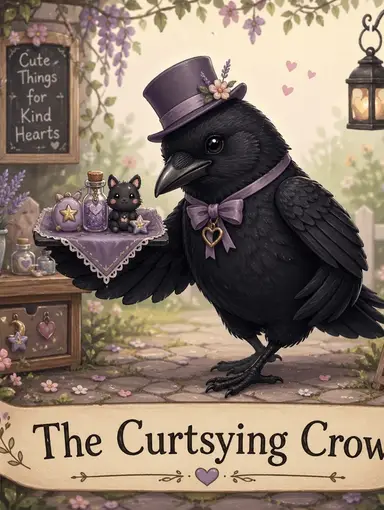 The Curtsying Crow On Niknax Wade Whimsies Smalls Figurines 