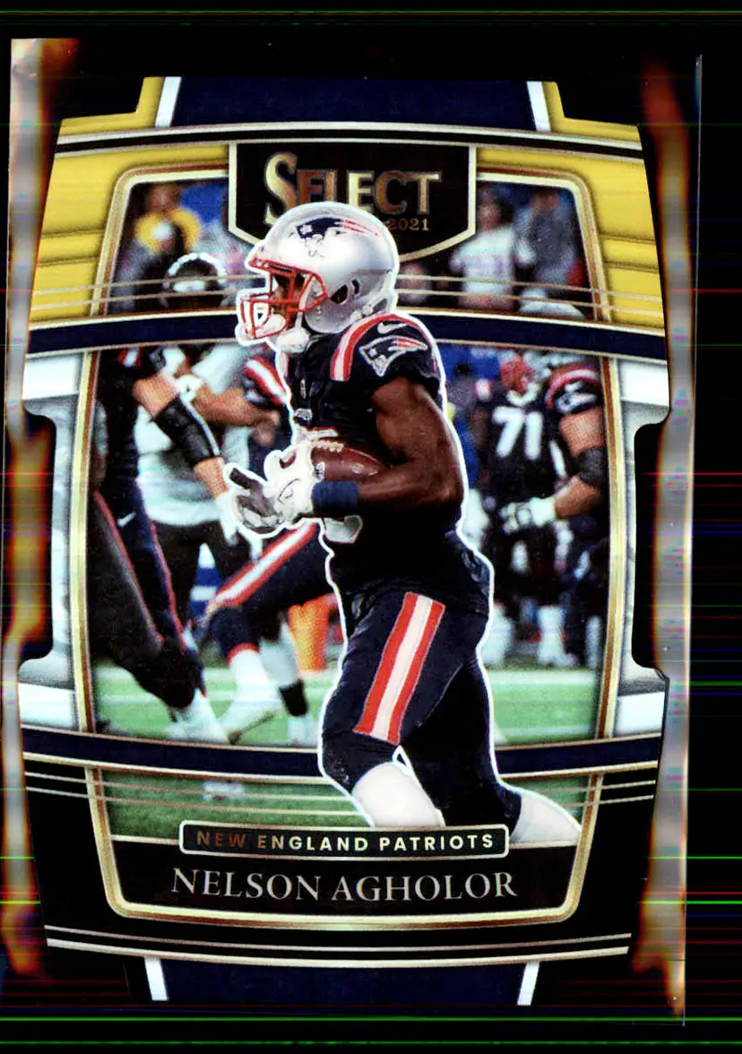 Nelson Agholor 2021 Panini Select Black & Gold Prizm Die Cut #24 - New England Patriots - (147-70)