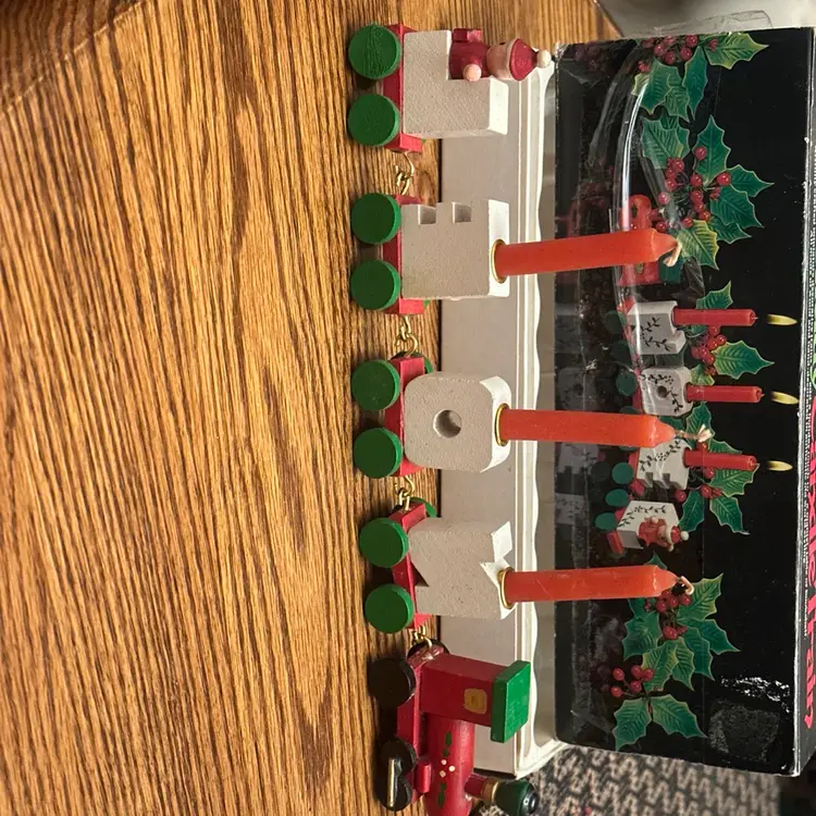 Vintage Christmas Noel Holiday Candle Train In Original Box Candles Included