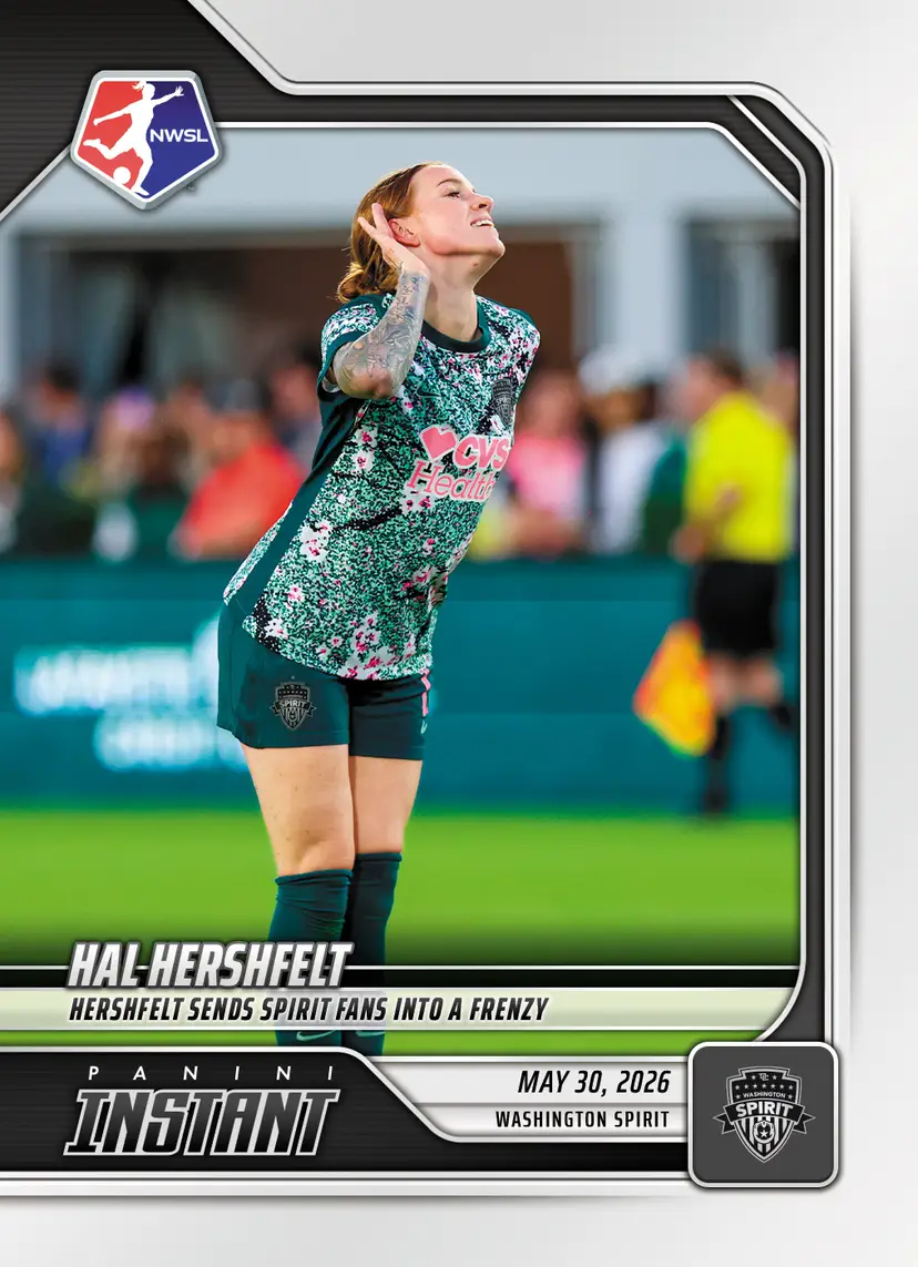 Hal Hershfelt Soccer Card - 1 of 82 Made! - Game-Winner at Audi Field - 2026 Panini Instant NWSL #84