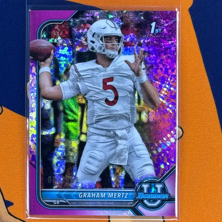 2021-22 Bowman U Chrome Graham Mertz Pink Mini Diamonds Refractor /150 1st Bowman