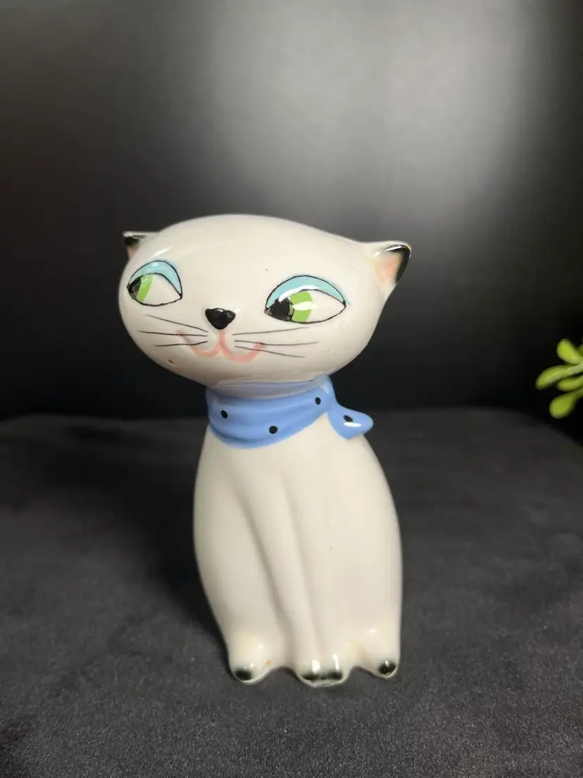 Holt Howard-1958-Siamese Cozy Kitten Shaker w/ Blue Bandana