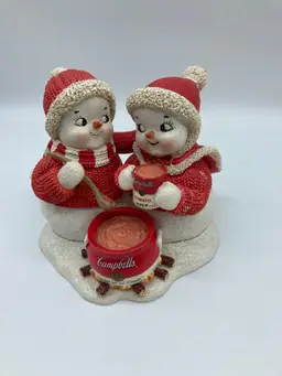 2007 Love Warms the Soul Snowman Figure Campbell Soup A Blizzard of Holiday Taste