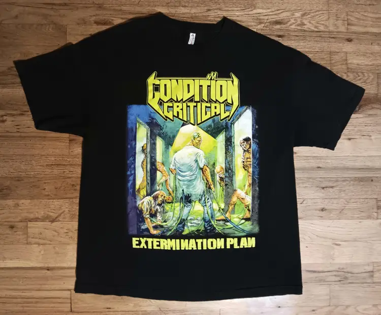 Condition Critical Thrash Metal t-shirt Extermination Plan Metallica punk rock