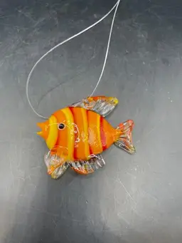 Art Glass Orange Fish