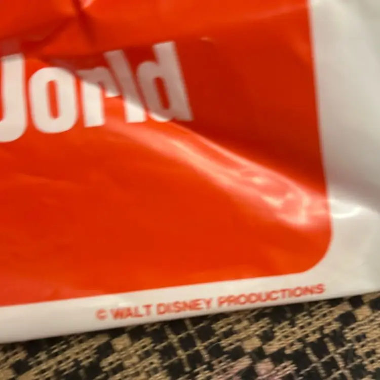 Walt Disney World Shopping Bag Tote Sack Mickey Minnie Mouse Vintage 1980’s