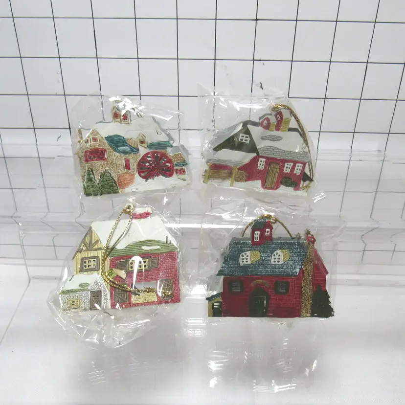 4 Pc Set of Metal House Christmas Light Covers