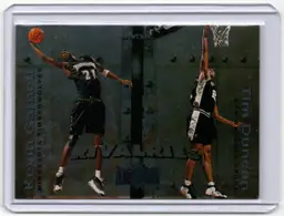 1999-00 Skybox Metal #5 of 15 R Kevin Garnett / Tim Duncan Rivalries