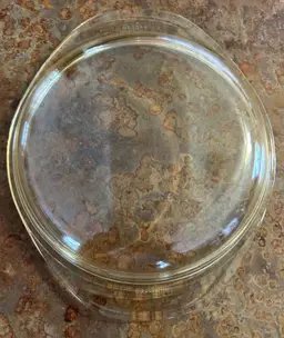 Vintage Pyrex Clear Handled Round Covered Casserole Yellow 1.5 Qt. 023 N