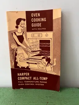 Vintage Harper Compact All-Temp Range Oven Instruction Manual Recipes