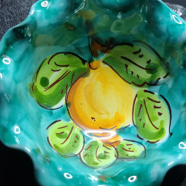 Handpainted Italian Majolica Trinket Dish - Vietri