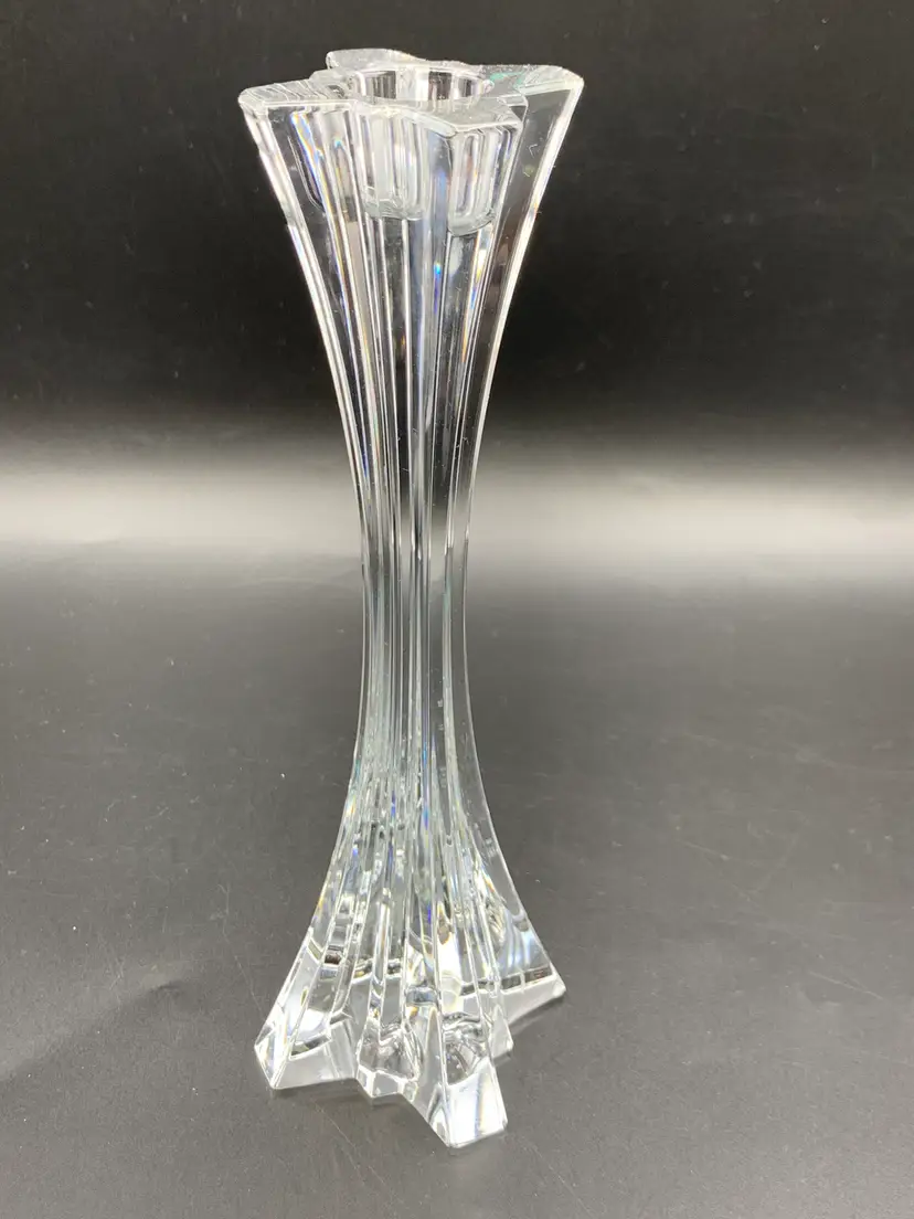 #31 - Lenox Crystal Ovation Devotion Tapered Candle Stick Holder Vintage 9"