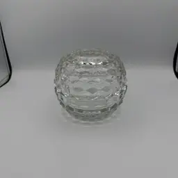 Vintage Homco Cubist Round Glass Fairy Lamp