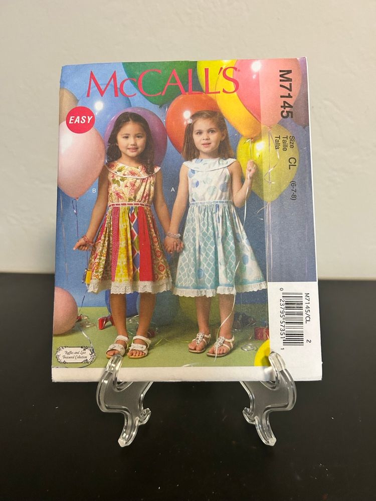 McCall’s Pattern M7145 Girls Dresses Uncut FF