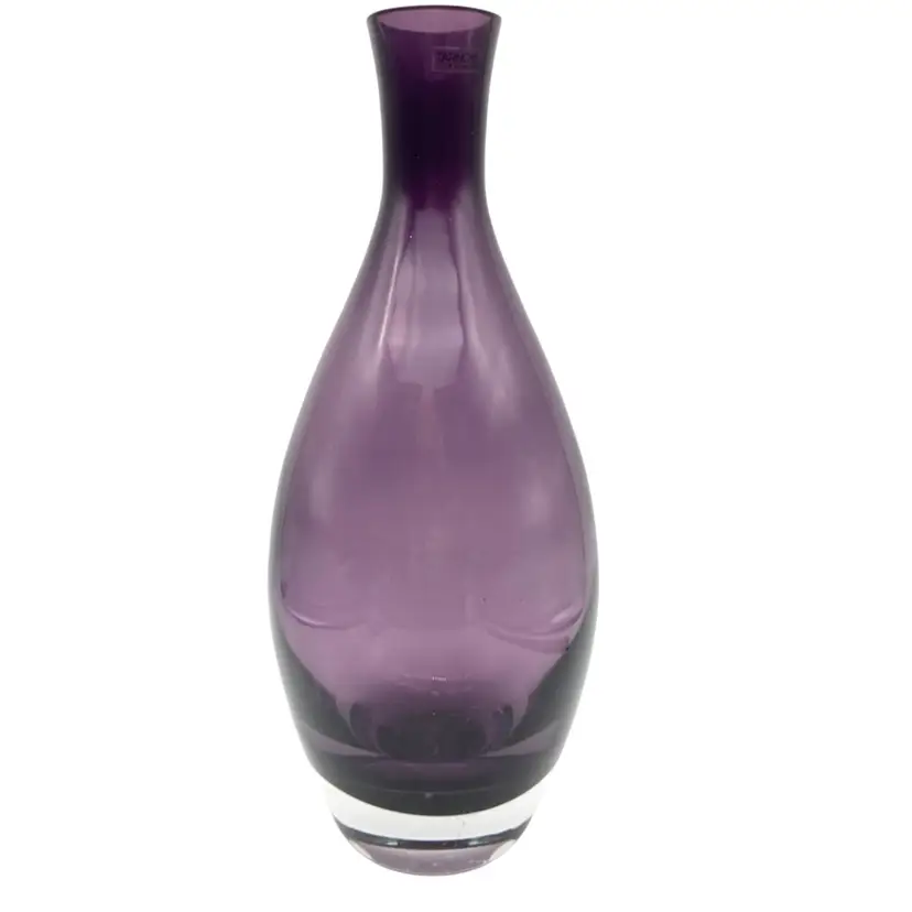 BIN - Contemporary Large Amethyst Purple Vase Tarnow, Poland 12.75”