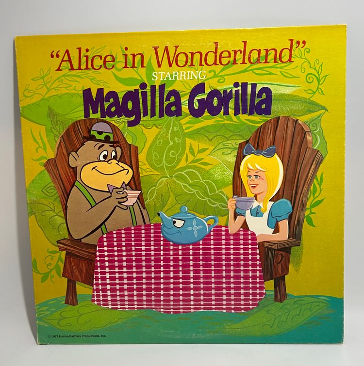 Vintage Hanna Barbera Magilla Gorilla 'Alice in Wonderland' Vinyl LP Record 1977