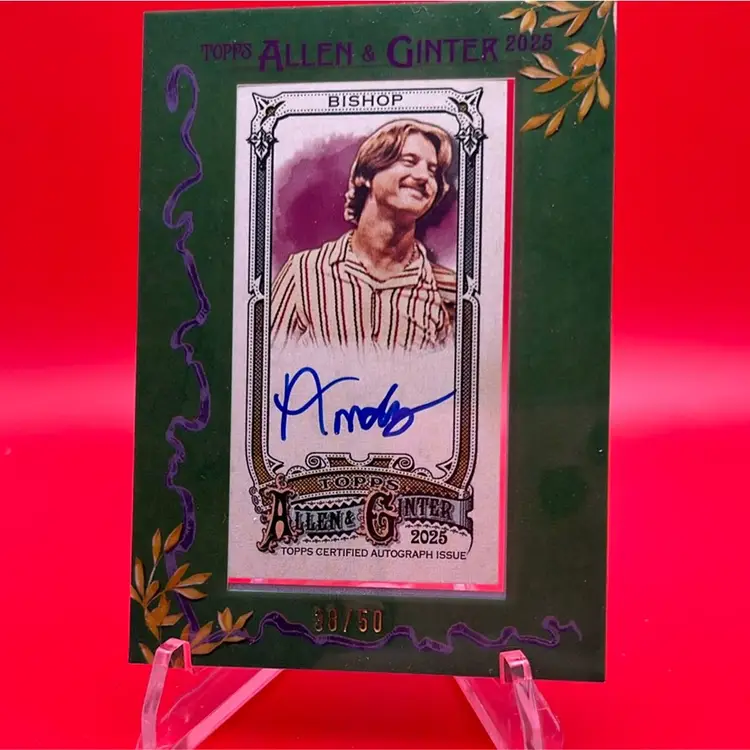 Andrew Bishop 2025 Topps Allen & Ginter Mini Framed Auto 38/50 Musician
