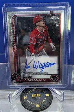 Eric Wagaman 2025 Topps Chrome Auto RC #RA-EW Los Angeles Angels