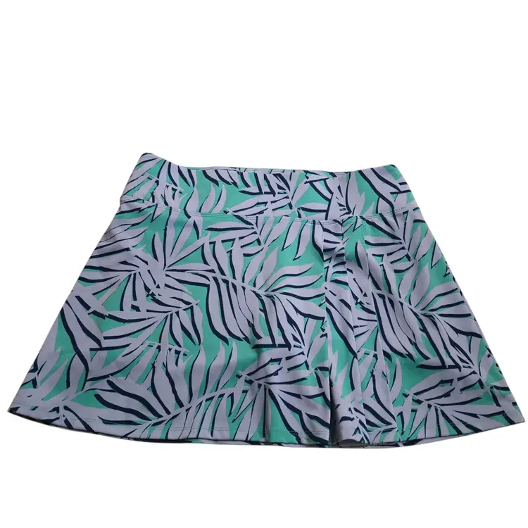 Tommy Bahama Skort Skirt Blue Green Flounce Golf Tennis Pickleball Size Large