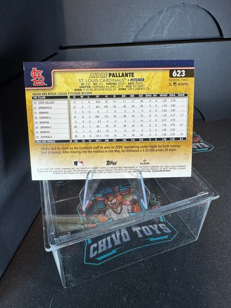 2025 Topps Series 2 Andre Pallante #623 SSP Golden Mirror Image Variation STL