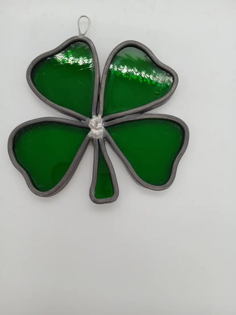 Shamrock Stained Glass Suncatcher