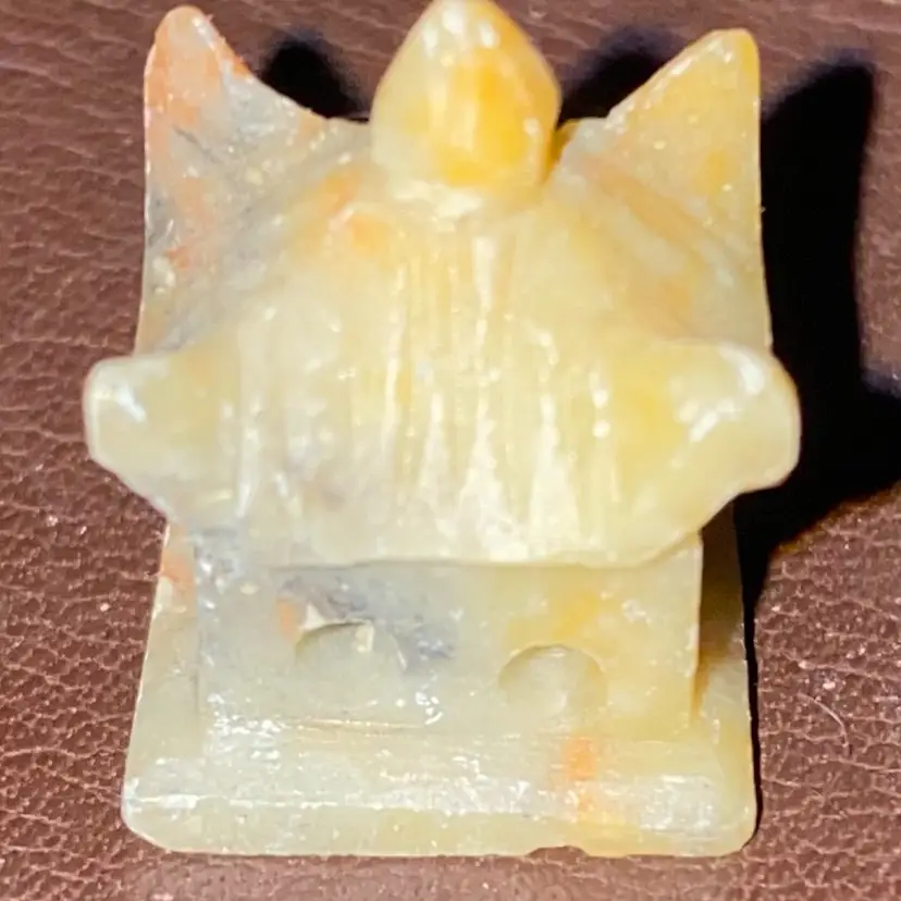 #07- Vintage Soapstone Miniature Pagoda Figurine