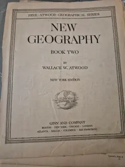 Vintage map pages