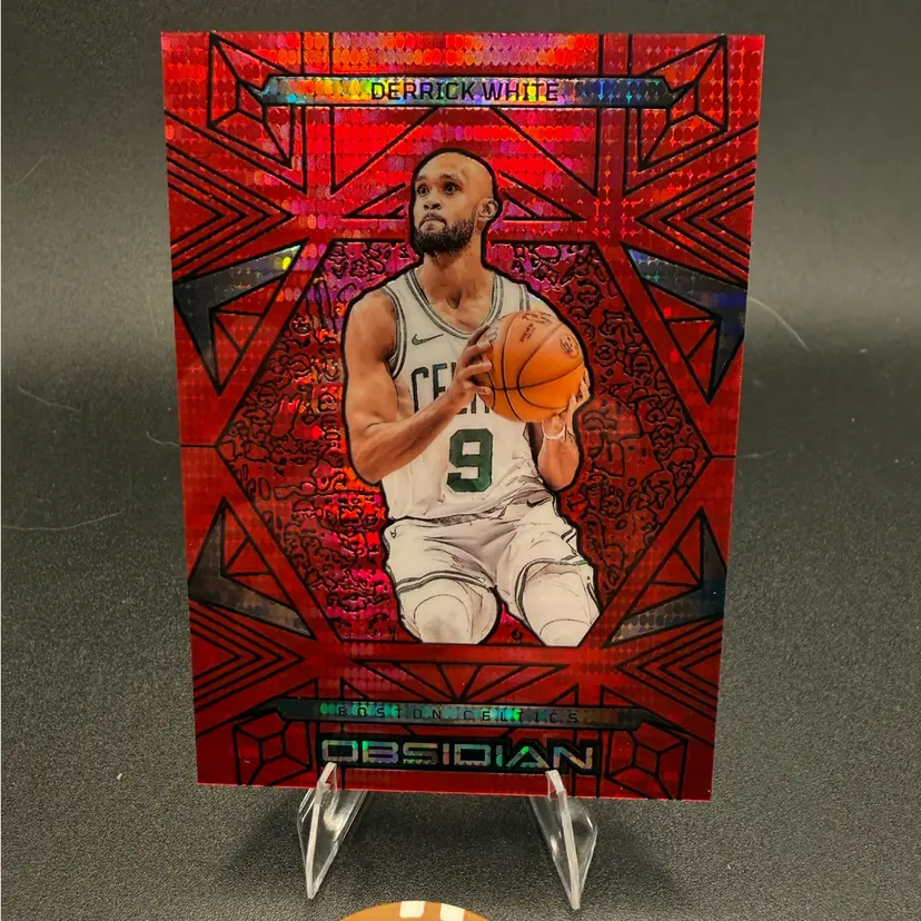 Derrick White Red #/8 2024-25 Obsidian Boston Celtics