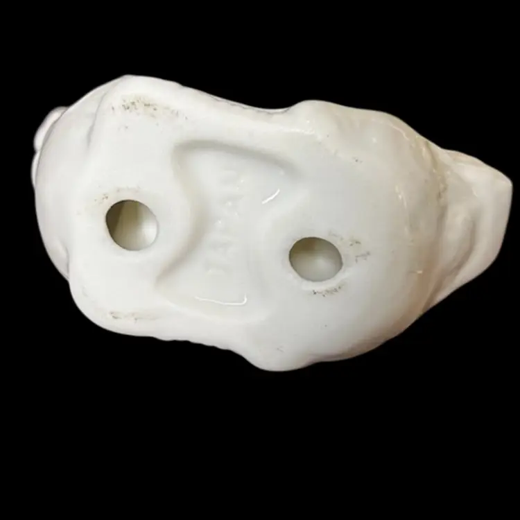 White Ceramic Rooster Napkin Ring