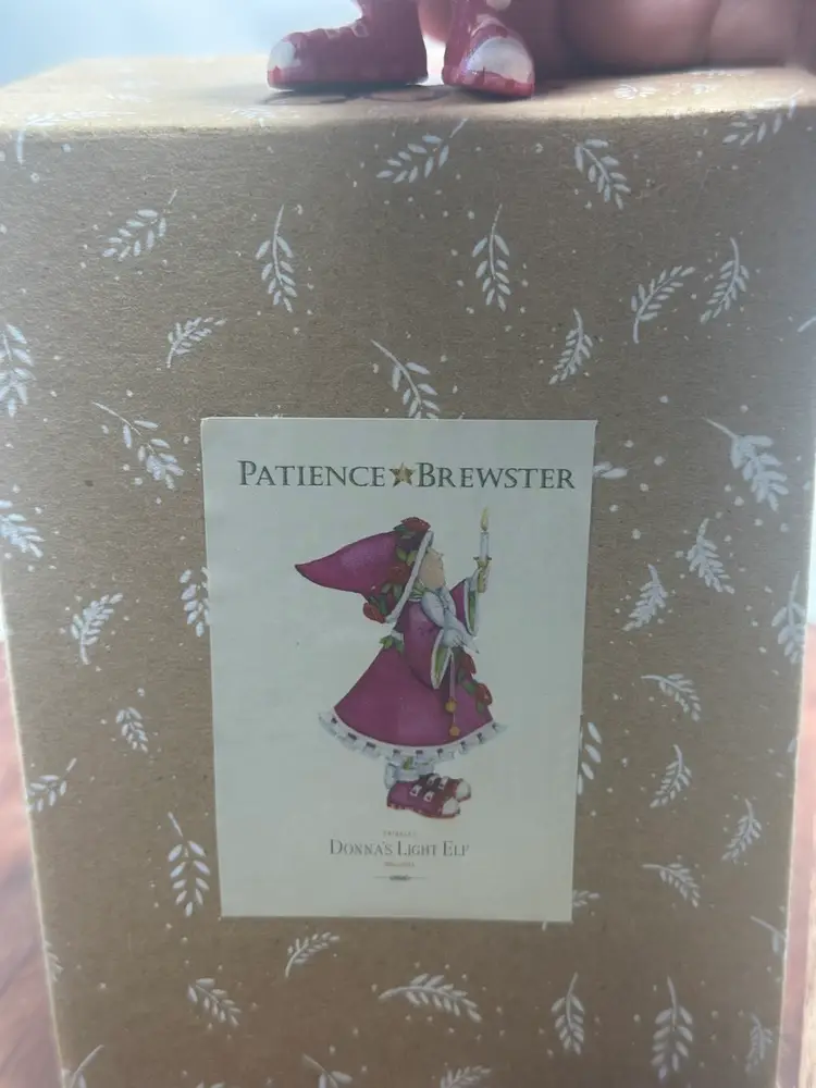 Mackenzie Childs Patience Brewster Donna’s Light Elf Christmas Ornament NIB