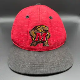 YOUTH Maryland Terrapins Hat Cap Flat Bill Red Black Turtle Sports Snapback
