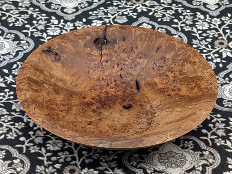 Maple Burl Decorative Bowl 8 x1.75 Inch