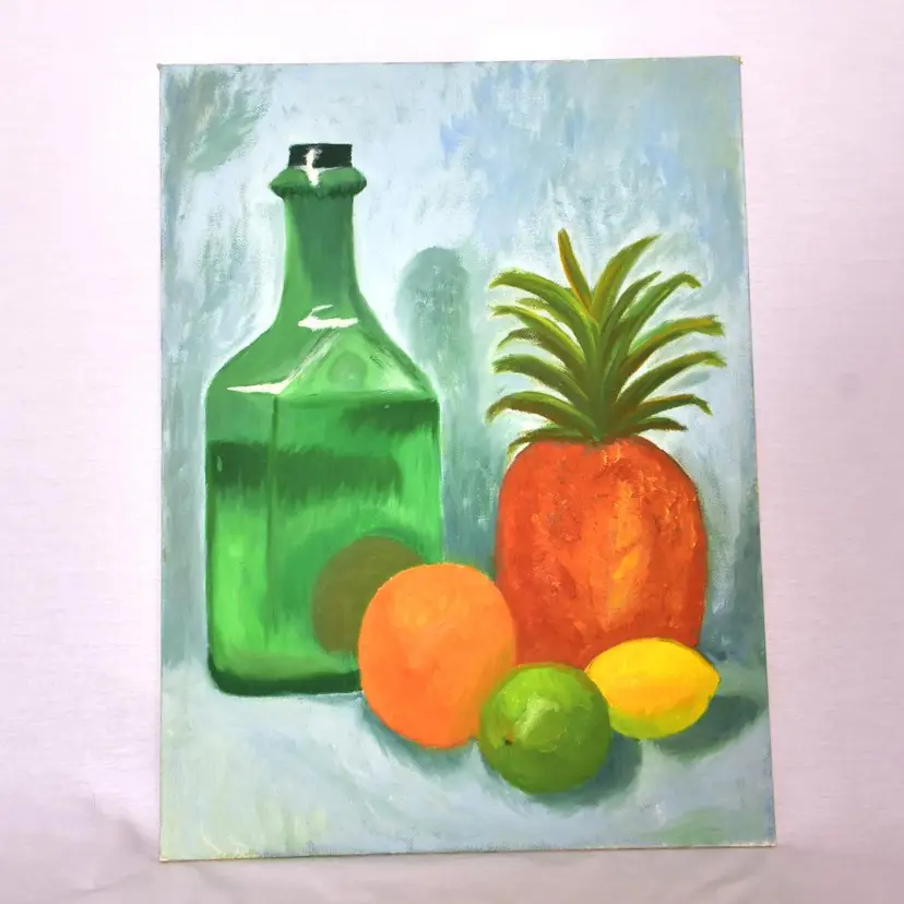 Original Art Fruit Painting on Canvas Board 12 X 16