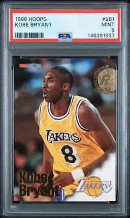 1996 HOOPS 281 KOBE BRYANT PSA 9
