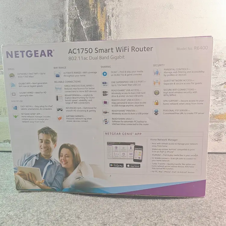 NETGEAR AC1750 Smart WiFi Router R6400 Dual Band Gigabit – PRE OWNED