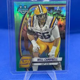 Will Campbell 2024 Bowman Chrome U Teal /299 LSU