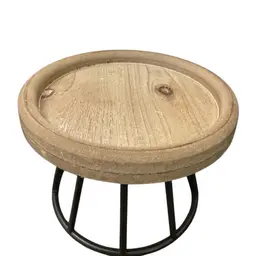 Decor Steals Farmhouse Wood/Metal Riser