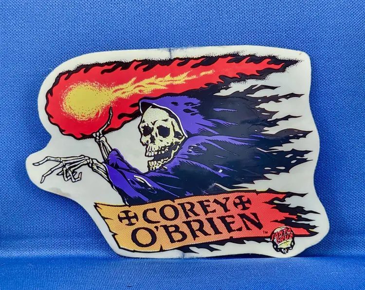 Santa Cruz Corey O'Brien Reaper Original 1980s Skateboarding Sticker