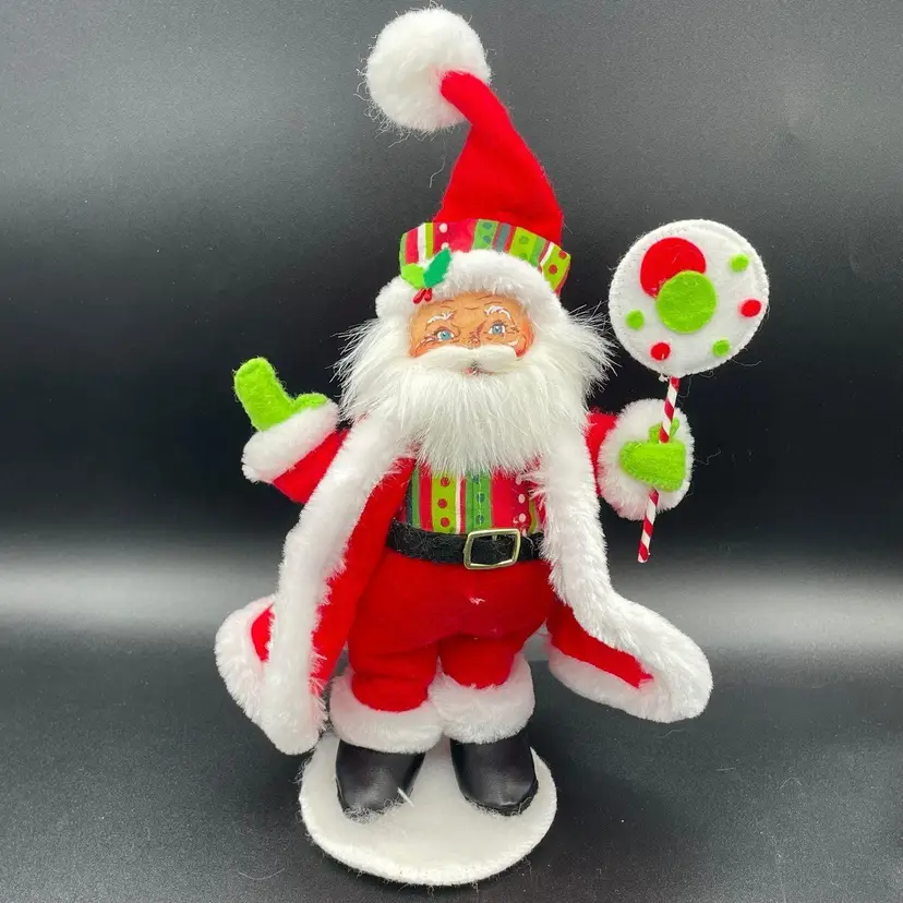 2015 Annalee Dolls Jolly Lolly Lollipop Festive Santa Claus Christmas Decor