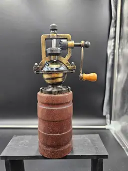 Vintage Peppermill, steam punk style, 8 1/4 in tall