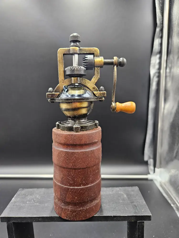 Vintage Peppermill, steam punk style, 8 1/4 in tall
