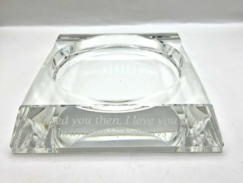 Clear Crystal Glass Display Stand