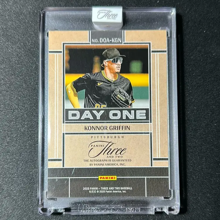 Konnor Griffin 2025 Panini Three And Two Day One Auto /49 Pittsburgh Pirates