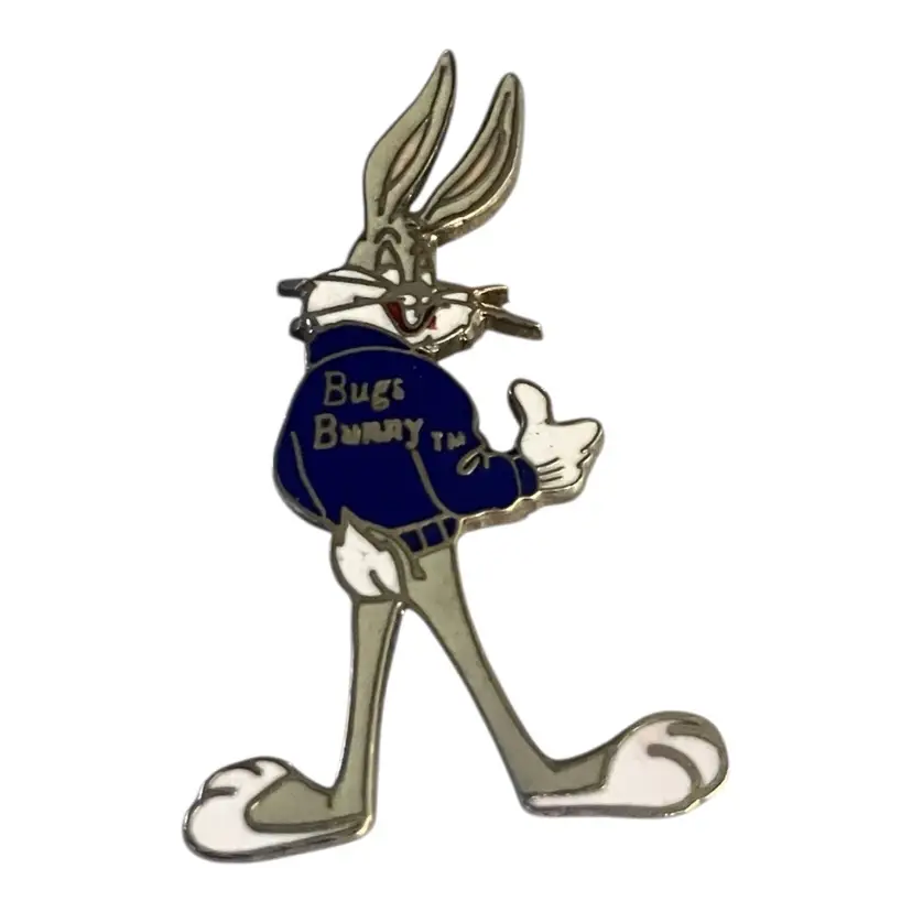 Vintage 1994 Bugs Bunny Enamel Tac Pin Collectible