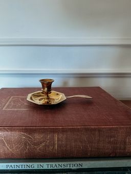 Vintage Brass Candlestick Holder with Handle
