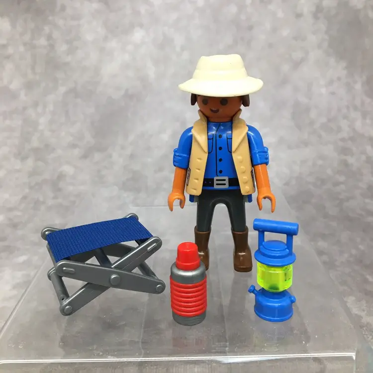 Playmobil Outdoors/Safari Guy with Thermos, Chair & Lantern