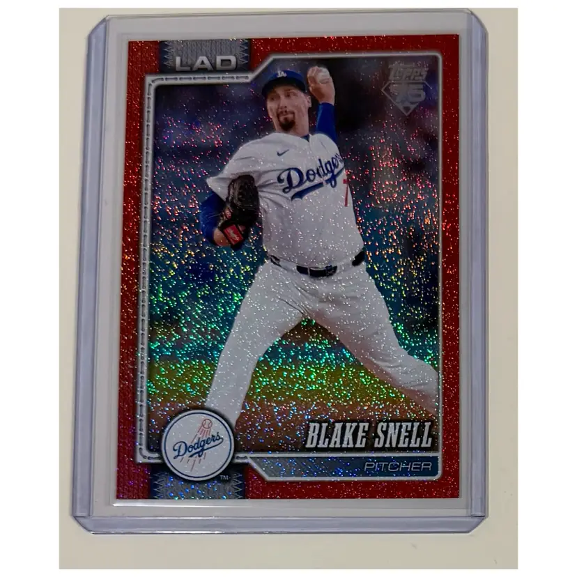 Blake Snell Red Sandglitter /5 Los Angeles Dodgers